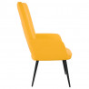 Silla de relajación de terciopelo amarillo mostaza 4
