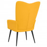 Silla de relajación de terciopelo amarillo mostaza 5