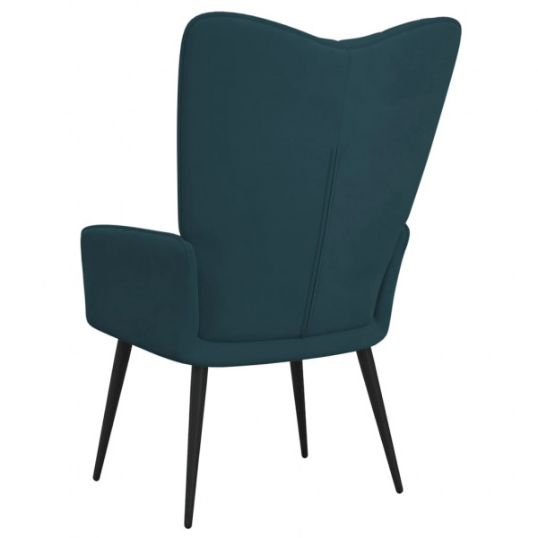 Silla de relajación de terciopelo azul M 5