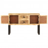 Aparador de madera de mango rugosa 110x30x74 cm 5