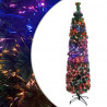 Árbol Navidad estrecho artificial soporte fibra óptica 120 cm 1