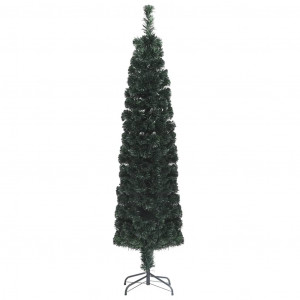 Árvore de Natal artificial fina c/ suporte 120 cm fibra ótica H