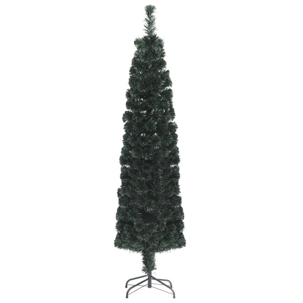 Árbol Navidad artificial estrecho soporte fibra óptica 150 cm M 2