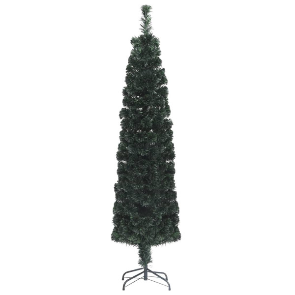 Árbol Navidad artificial estrecho soporte fibra óptica 240 cm M 2