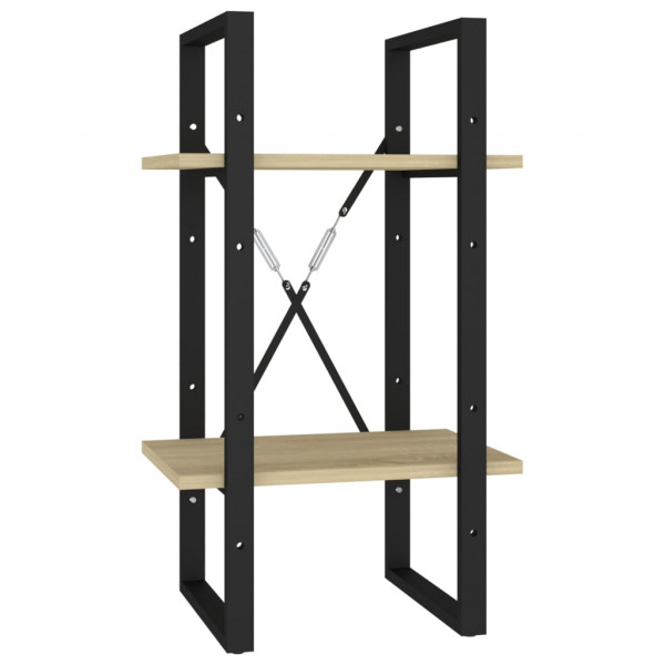 Estantería de 2 niveles contrachapada roble Sonoma 40x30x70 cm M 2