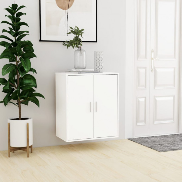 Mueble zapatero de aglomerado blanco 60x35x70 cm M 3