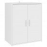 Mueble zapatero de aglomerado blanco 60x35x70 cm 5