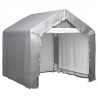 Tenda de armazenamento 180x180 cm aço galvanizado cinzento 1