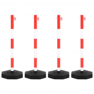 Juego de barrera con postes y cadena plástico 10 m H