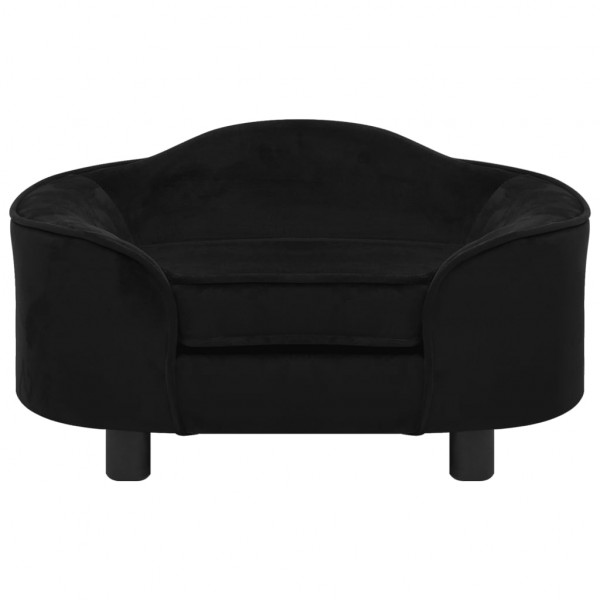 Sofá para cães 67x47x36 cm pelúcia preto M 4
