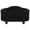 Sofá para cães 67x47x36 cm pelúcia preto 4