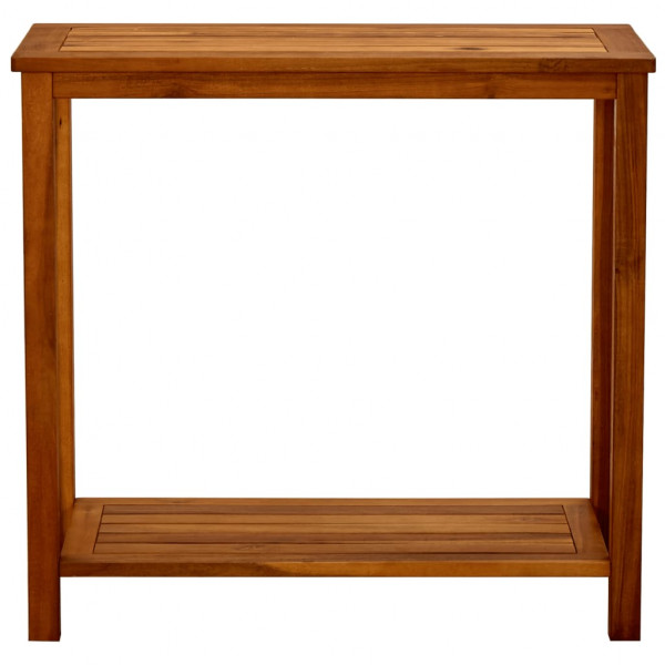 Mesa consola de jardín madera maciza de acacia 80x35x75 cm M 2