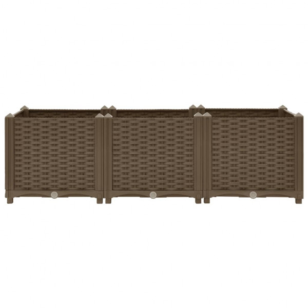 Canteiro elevado 120x40x38 cm polipropileno M 4