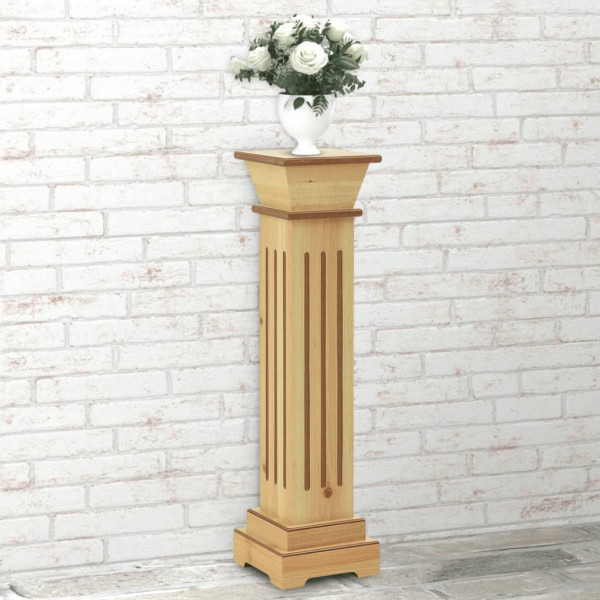 Soporte plantas pilar cuadrado madera clara 17x17x66 cm MDF M 3