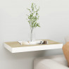 Estante flotante de pared MDF roble y blanco 40x23x3.8 cm 1