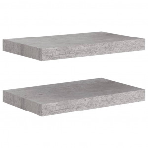Prateleiras de parede 2 pcs 40x23x3.8 cm MDF cinzento-cimento H