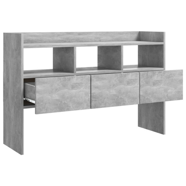 Aparador de madera contrachapada gris hormigón 105x30x70 cm M 5