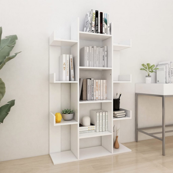 Estantería librería madera contrachapada blanco 86x25.5x140 cm D