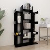 Librería de madera contrachapada negro 86x25.5x140 cm 1