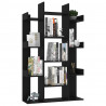 Librería de madera contrachapada negro 86x25.5x140 cm 4