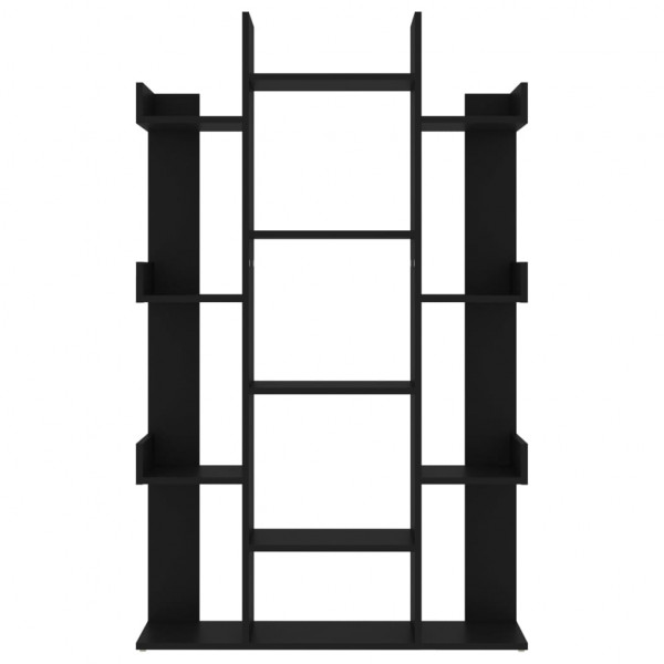 Librería de madera contrachapada negro 86x25.5x140 cm M 5