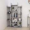 Librería de madera contrachapada gris hormigón 86x25.5x140 cm 3