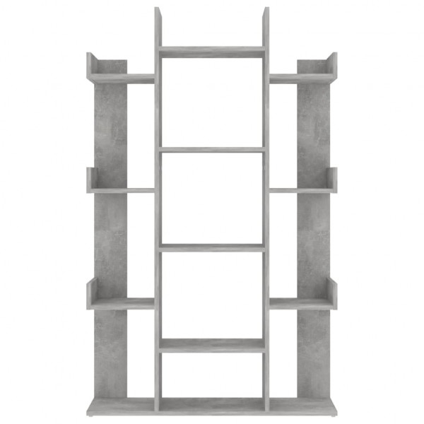 Librería de madera contrachapada gris hormigón 86x25.5x140 cm M 5