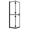 Divisória de chuveiro dobrável ESG 80x140 cm preto 2