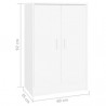 Mueble zapatero de madera contrachapada blanco 60x35x92 cm 1