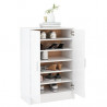 Mueble zapatero de madera contrachapada blanco 60x35x92 cm 3