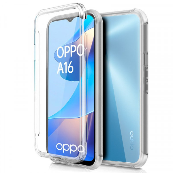 Funda COOL Silicona 3D para Oppo A16 / A16s / A54s (Transparente Frontal + Trasera) D