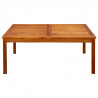 Mesa de centro p/ jardim 110x110x45 cm madeira de acácia maciça 2