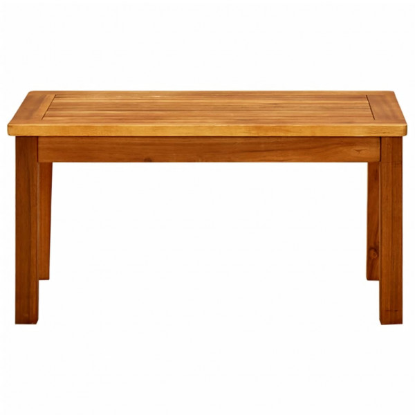 Mesa de centro de jardín madera maciza de acacia 70x40x36 cm M 2