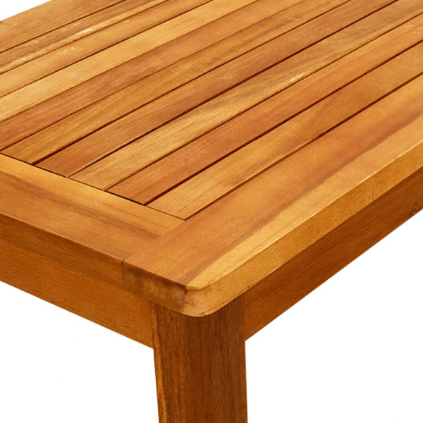 Mesa de centro de jardín madera maciza de acacia 70x40x36 cm M 5