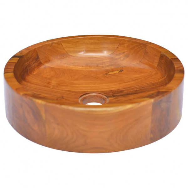 Lavabo de madera maciza de teca Φ40x10 cm D