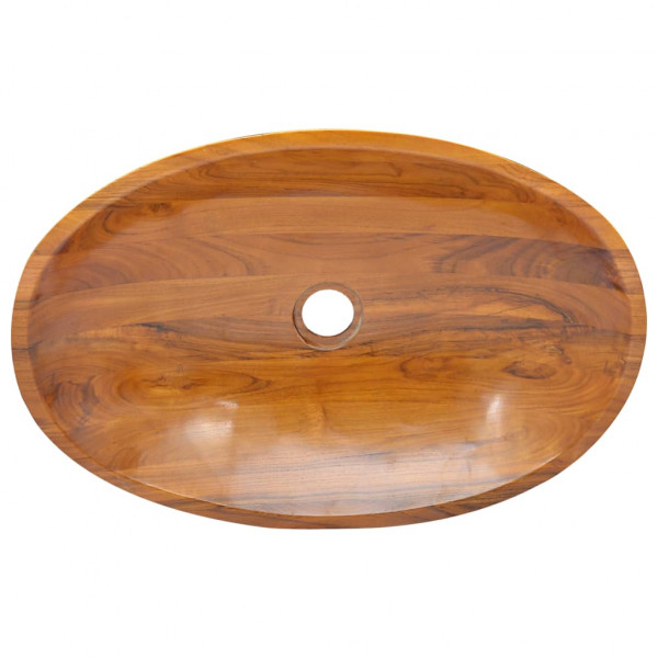 Lavabo de madera maciza de teca 60x40x10 cm M 5