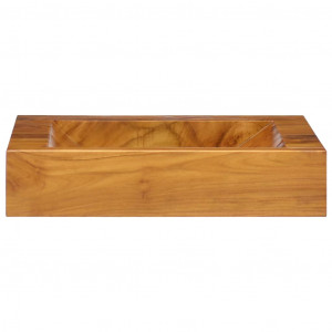 Lavabo de madera maciza de teca 50x35x10 cm H
