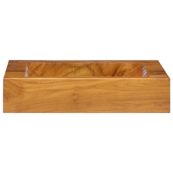 Lavabo de madera maciza de teca 50x35x10 cm M 2