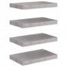 Estantes flotantes de pared 4 uds gris MDF 40x23x3.8 cm 2