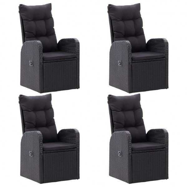 5 pcs conjunto de jantar de jardim preto M 2