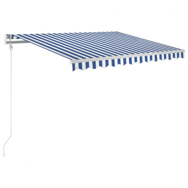 Toldo automático retráctil azul y blanco 300x250 cm M 2