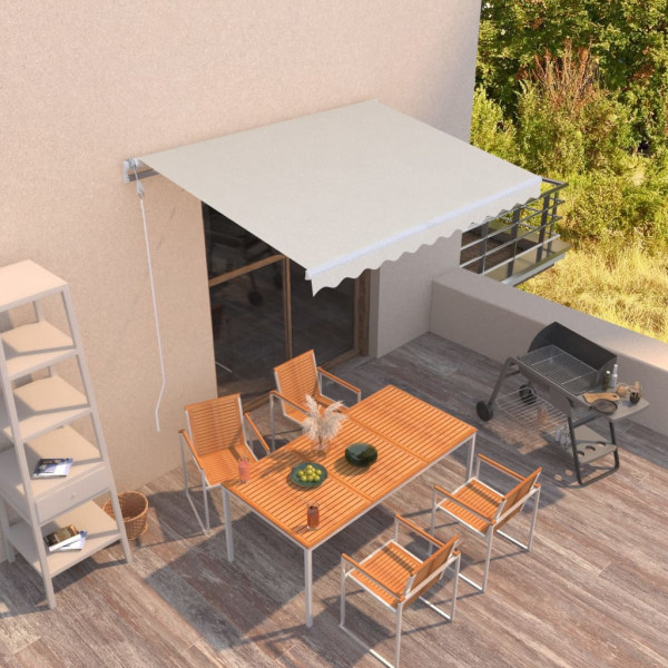 Toldo retráctil automático crema 300x250 cm D