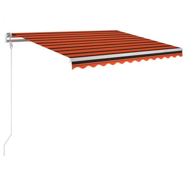 Toldo automático retráctil naranja y marrón 300x250 cm M 2