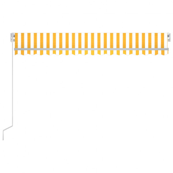 Toldo manual retráctil con LED amarillo y blanco 400x350 m M 4