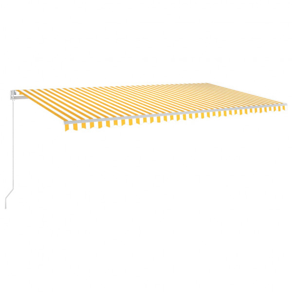 Toldo manual retráctil con LED amarillo y blanco 600x350 m M 2