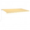 Toldo manual retráctil con LED amarillo y blanco 600x350 m 2