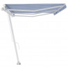 Toldo retrátil manual independente 600x300 cm azul e branco 5