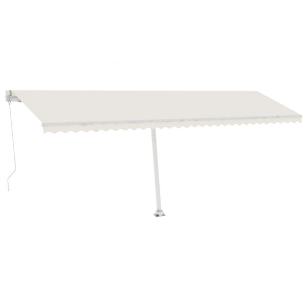 Toldo de pie retráctil manual crema 600x300 cm M 2