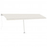 Toldo de pie retráctil manual crema 600x300 cm 2
