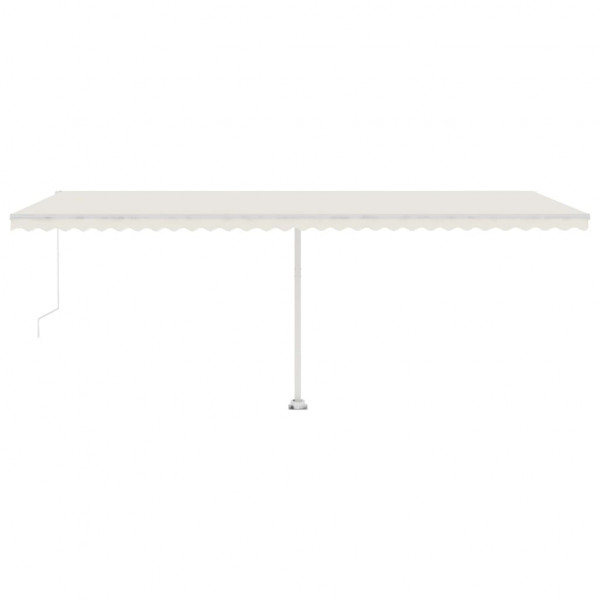 Toldo de pie retráctil manual crema 600x300 cm M 4